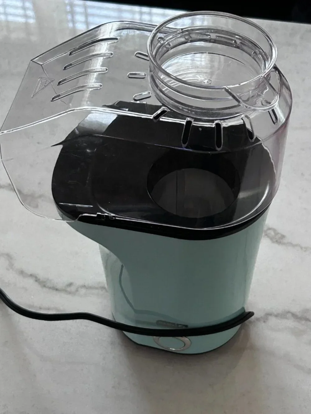 Dash Fresh Pop Popcorn Maker Hot Air Popper 16 Cups 1400W Aqua Mint